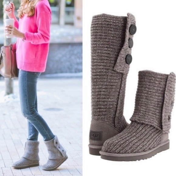 UGG Australia Sock Boot Gray Fabric Pull On Women Size 8 - Picture 8 of 8